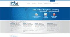 Desktop Screenshot of meritprofiles.com