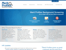 Tablet Screenshot of meritprofiles.com